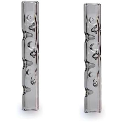 Cooling Dimpled glazen stem mondstuk voor POTV Lobo, ONE, XMAX V3 Pro, Pakje van 2