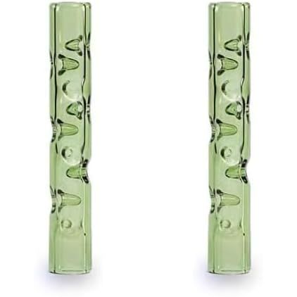 Cooling Dimpled glazen stem mondstuk voor POTV Lobo, ONE, XMAX V3 Pro, Pakje van 2