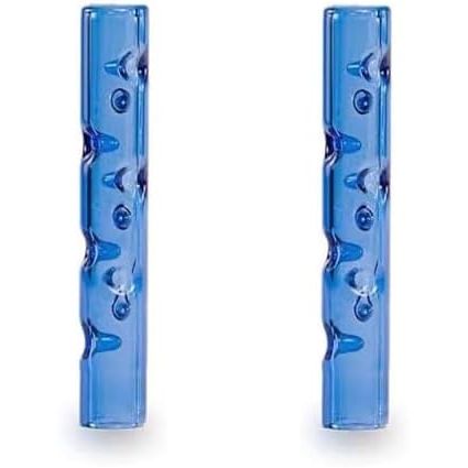 Cooling Dimpled glazen stem mondstuk voor POTV Lobo, ONE, XMAX V3 Pro, Pakje van 2