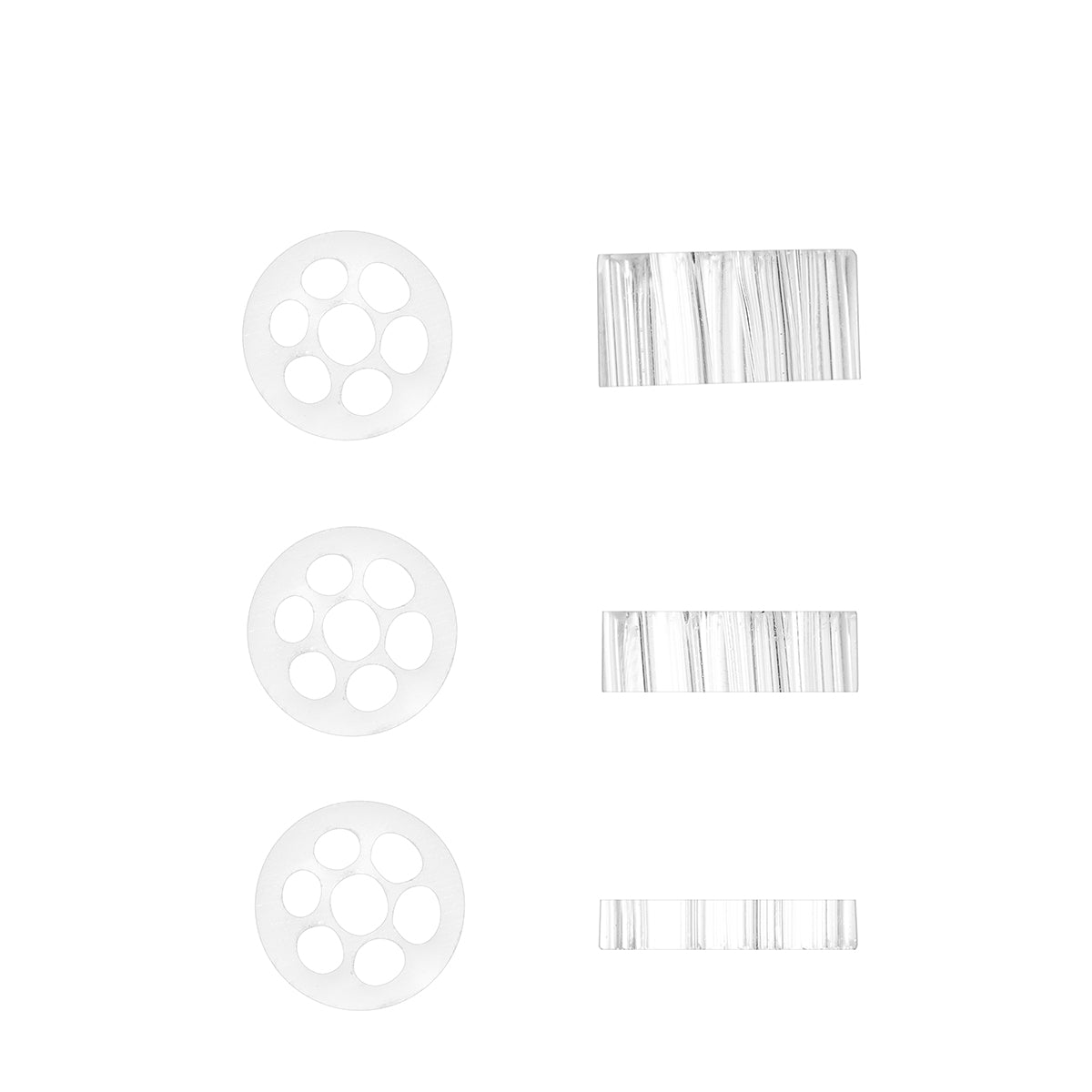 Glass Tube stem Backspacer Set voor XMax V3 Pro & XLux Roffu, 2mm, 3mm, 5mm Spacers, Pakje van 3