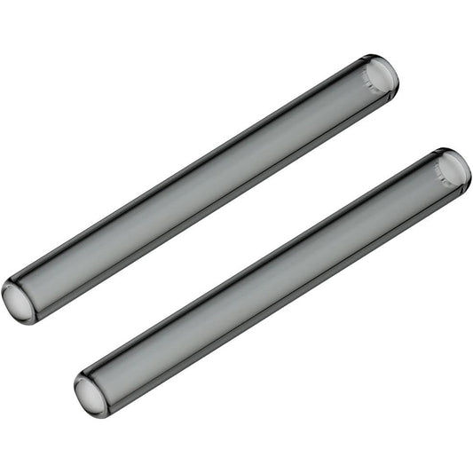 Lot de 2 longues tiges avec Embout buccal en verre pour vaporisateurs POTV LOBO et ONE - ensemble d’Accessoire droit à moitié noir (120 mm)