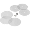 Normaal gaasje set voor Volcano Solid Valve Aroma Diffuser, reservegaasjes set (3 bovenste, 3 onderste gaasjes, 1 moer en 1 sluitring) - normaal gaas