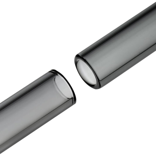 Lot d’accessoires pour vaporisateur - 2 embouts buccaux en verre courts droits mi-noirs pour POTV LOBO et ONE (45 mm)