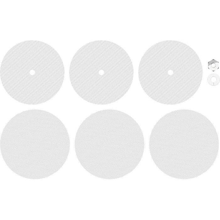 Set de grilles à mailles fines pour vanne solide pour vaporisateur Volcano, 3 grilles supérieures, 3 grilles inférieures, écrou et rondelle