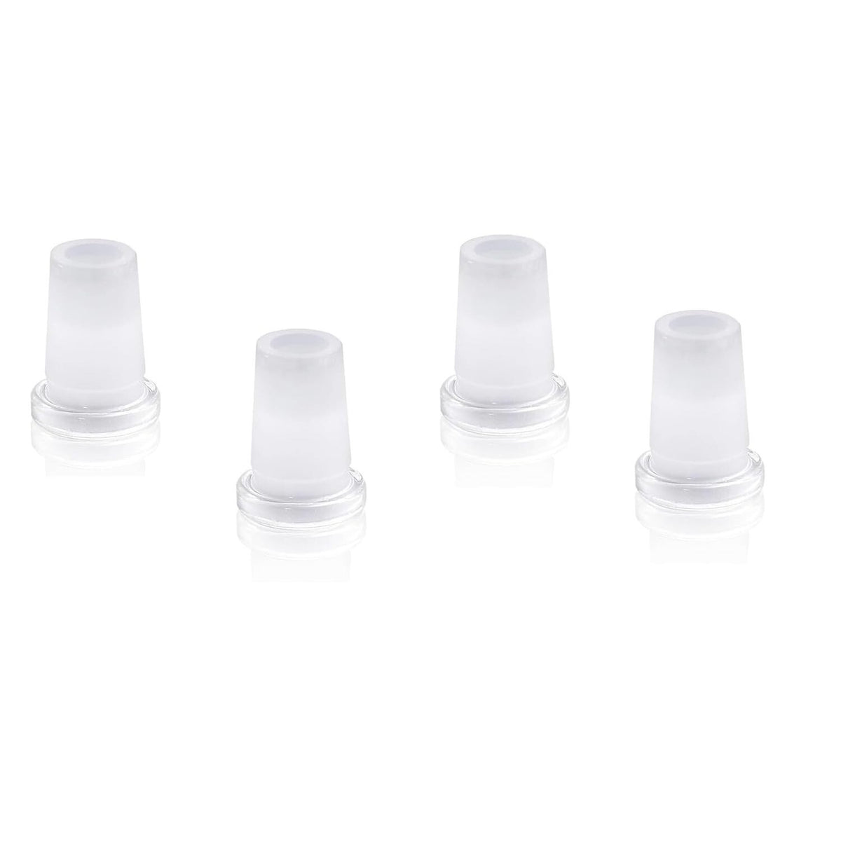 Glazen verloopadapters 10/14, 10mm female naar 14mm male